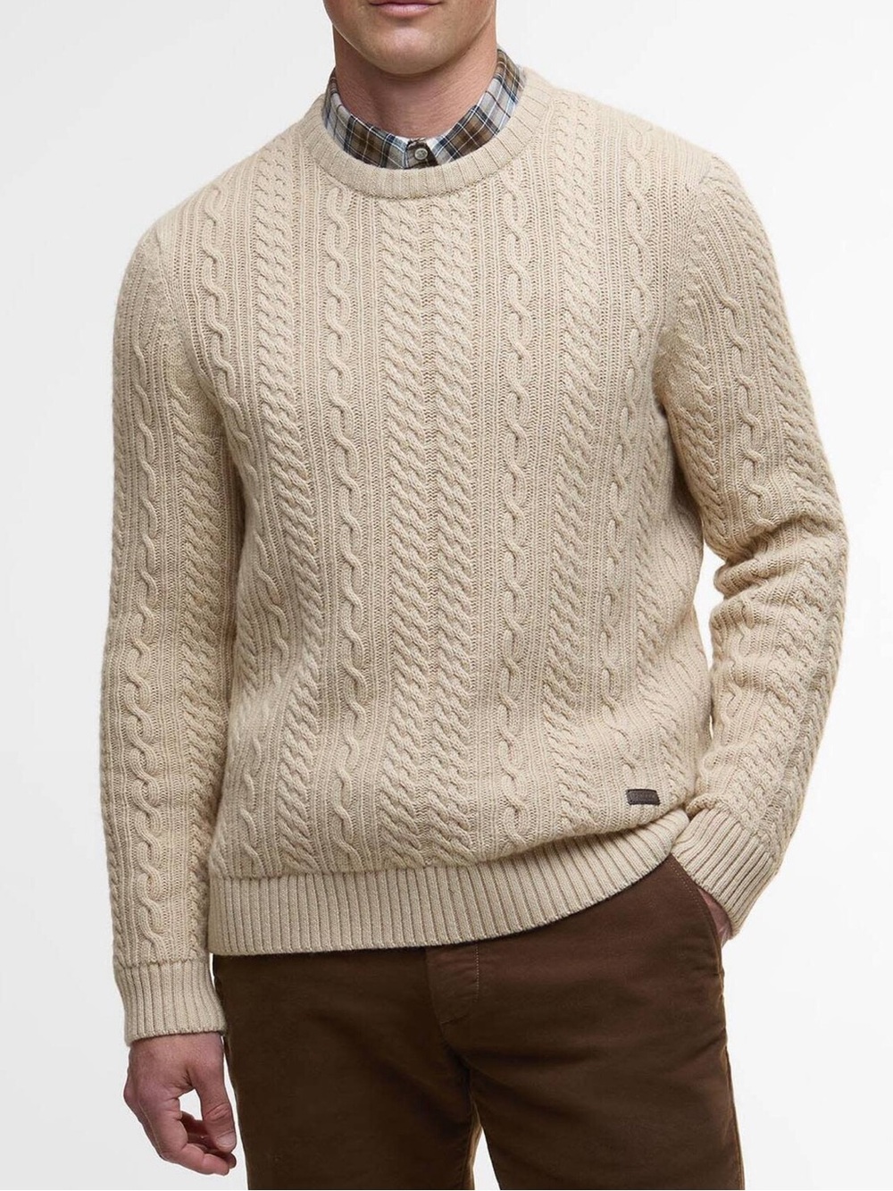 NWT Barbour Lowfen Cable Crew Sweater - Large